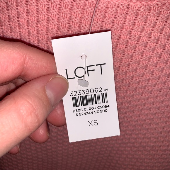 Loft NWT pink bubble knit pullover cardigan sweater size XS - Picture 4 of 5